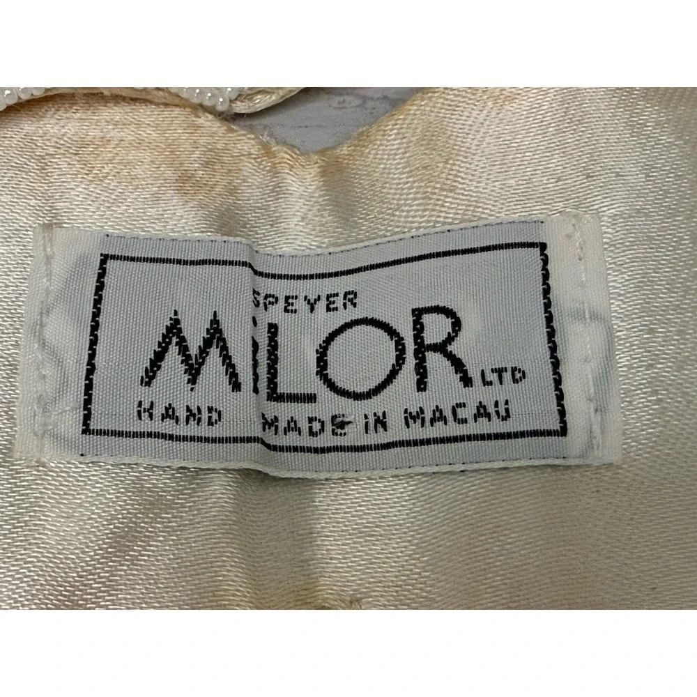 1980s Vintage Handmade Milor Beaded White 3